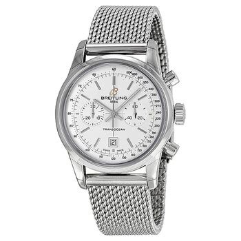 breitling transocean white dial|breitling transocean 38 chronograph.